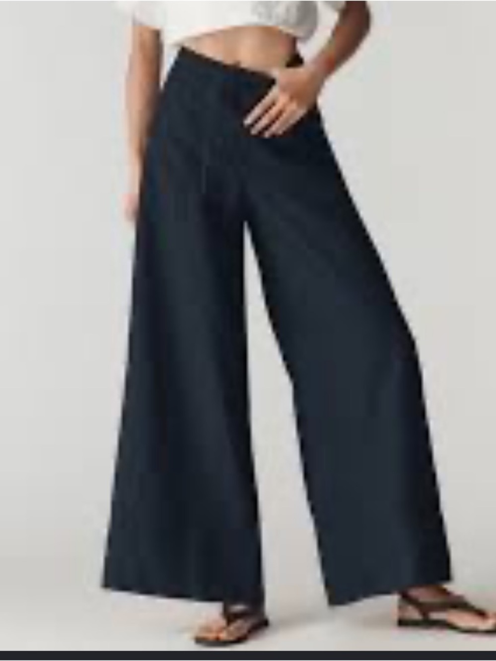 By Anthropologie Dark Gray A-Line Pleated Wide Leg Trouser Pants Trousers 8